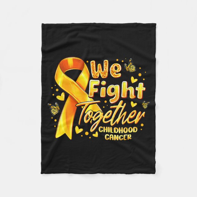 Couverture Polaire We Fight Together Childhood Cancer Awareness Gold  (Devant)