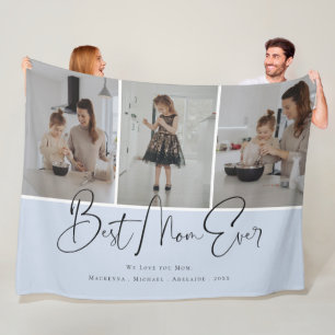 Couverture Polaire We Love You Best Mom Ever Family Photo Collage Fic