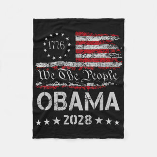 Couverture Polaire We The People Obama President 2028 Vintage Us Flag