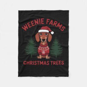 Couverture Polaire Weenie Fermes Dachshund Arbres de Noël Wiener Chie