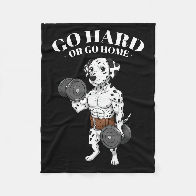 Couverture Polaire Weightlifting Quotes, Go Hard, Train Hard Bodybuil (Devant)
