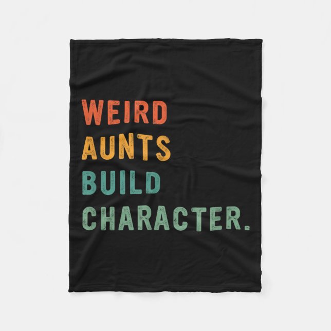 Couverture Polaire Weird Aunts Build Character Retro Funny Auntie Mot (Devant)