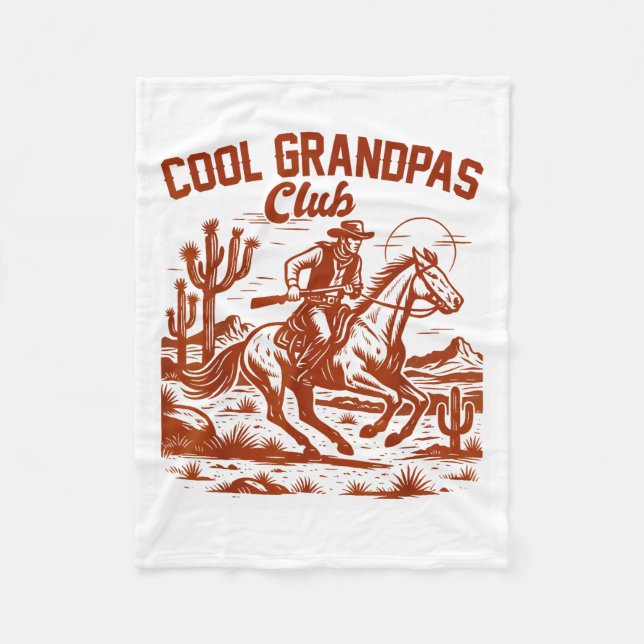 Couverture Polaire Western Wild West Grandpa Papa Cool Grandpas Club  (Devant)