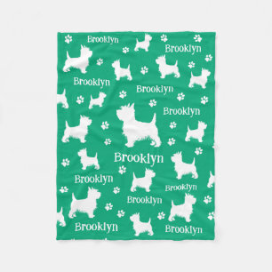 Couverture Polaire Westie Blanket Personnalisé West Highland Terrier