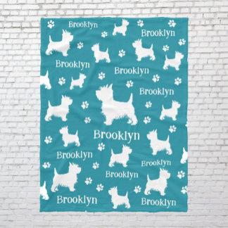 Couverture Polaire Westie Blanket Personnalisé West Highland Terrier