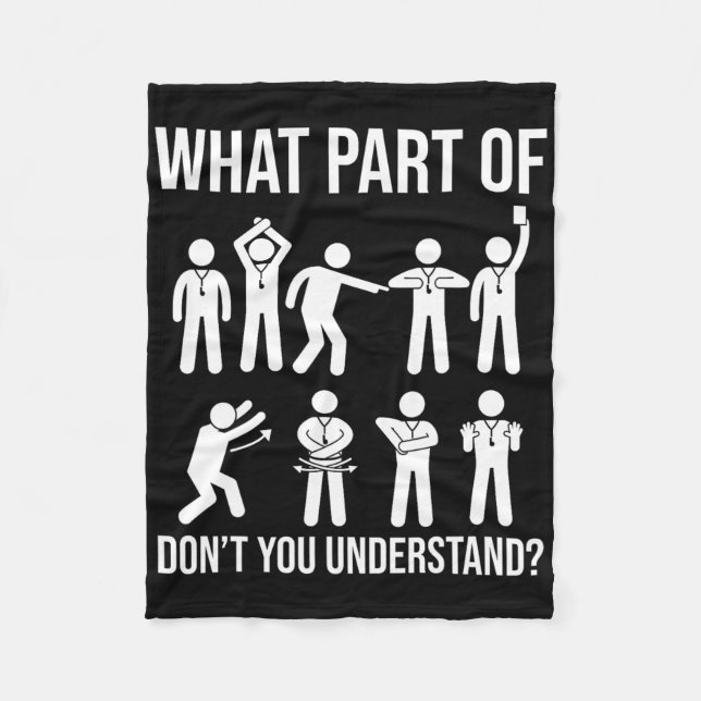 Couverture Polaire What Part Of Dont You Understand Soccer Referee Ha (Devant)