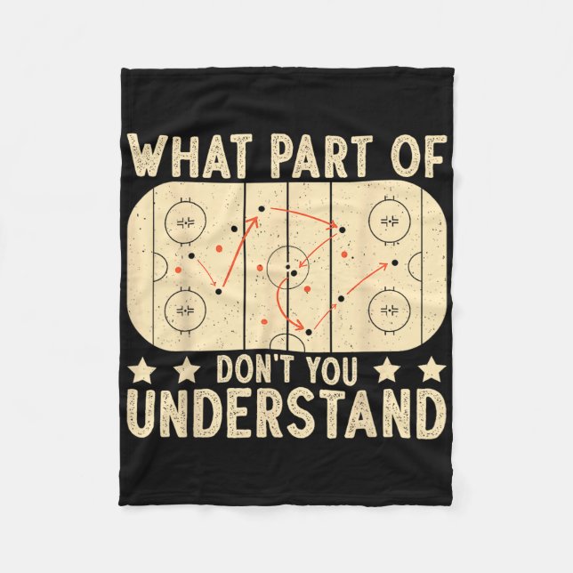 Couverture Polaire What Part Of Hockey Don't You Understand Hockey Pl (Devant)