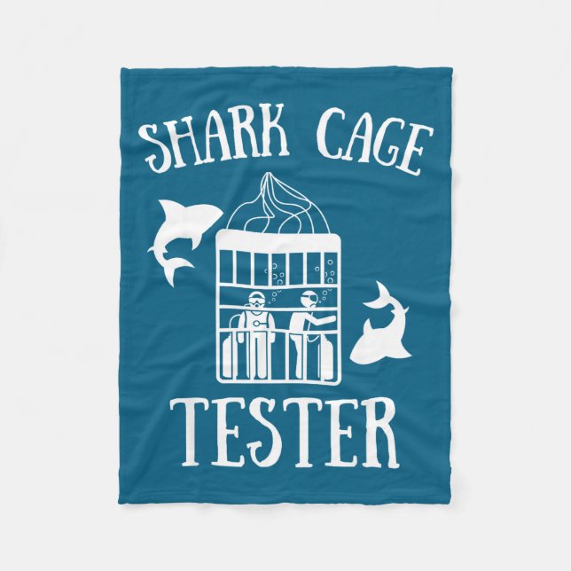 Couverture Polaire Wheelchair Handicap Humor Handicapped Shark Cage T (Devant)