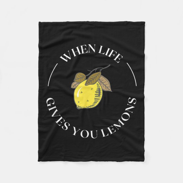 Couverture Polaire When Life Gives You Lemons Motivational Quote Lemo (Devant)