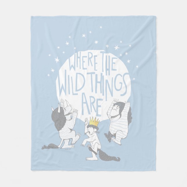 Couverture Polaire Where The Wild Things Are | Moon & Stars (Devant)