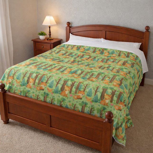 Couverture Polaire Whimsical Woodland Friends (Créateur téléchargé)