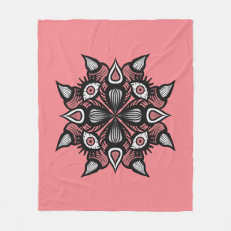 Couverture Polaire Whimsigoth Demon Monster Pastel Rose Horreur