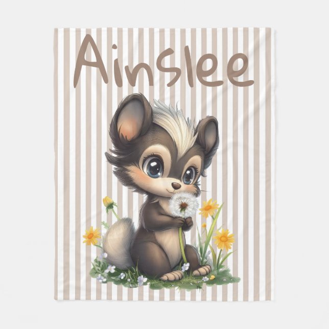 Couverture Polaire Whimsy en Fleur sauvage (Devant)