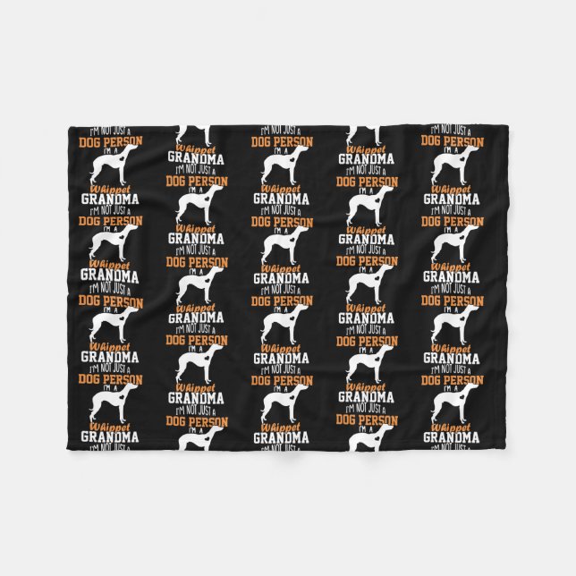 Couverture Polaire Whippet Grandma Dog Toxits Whippet Dog Lover (Devant (Horizontal))