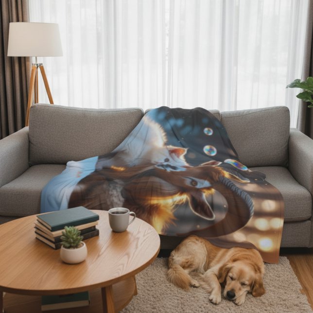 Couverture Polaire Whiskers et Hoves (Créateur téléchargé)