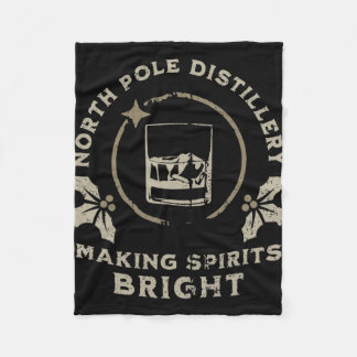 Couverture Polaire Whiskey Bourbon Making Spirits Bright Funny Christ