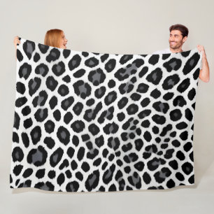 Couverture Polaire White Leopard Elegant Populaire Collection de luxe