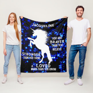 Couverture Polaire White Unicorn Inspiring Teen Girl Quote 