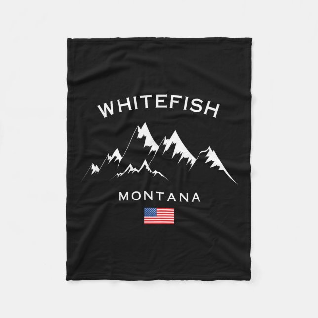 Couverture Polaire Whitefish Montana Ski Resort Rocky Mountains Skiin (Devant)