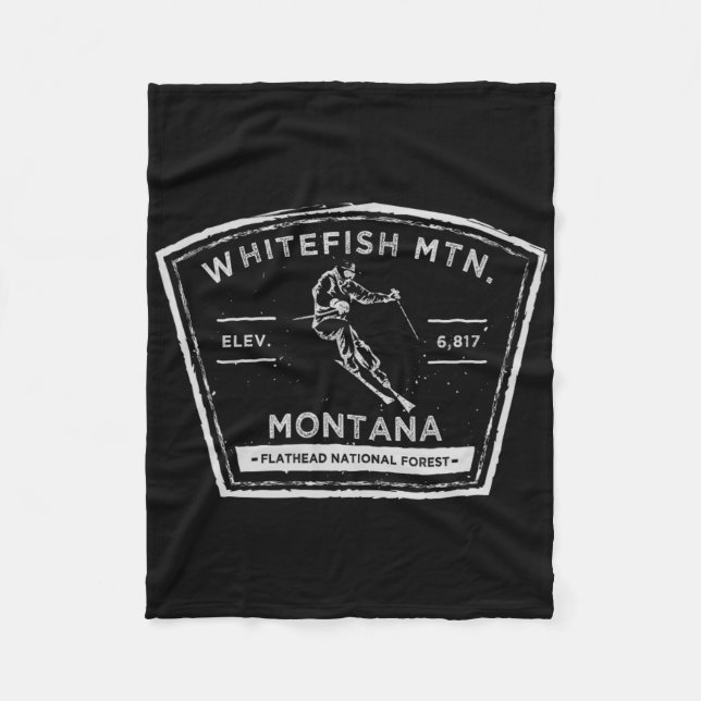 Couverture Polaire Whitefish Mountain Montana Snow Skiing  (Devant)