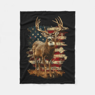 Couverture Polaire Whitetail Buck Deer Chasse 4 juillet États-Unis Am