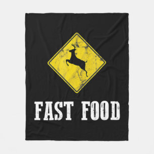 Couverture Polaire Whitetail Buck Fun Deer Chasse Saison Fast Food H