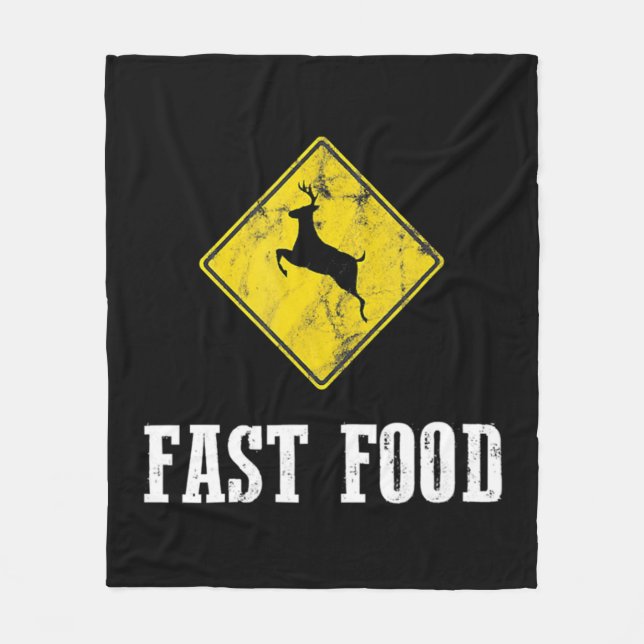 Couverture Polaire Whitetail Buck Fun Deer Chasse Saison Fast Food H (Devant)