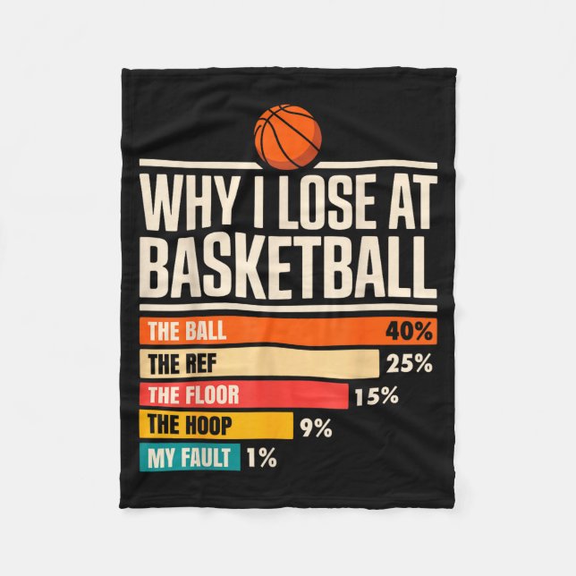 Couverture Polaire Why I Always Miss Funny Chart Basketball Hoop  (Devant)
