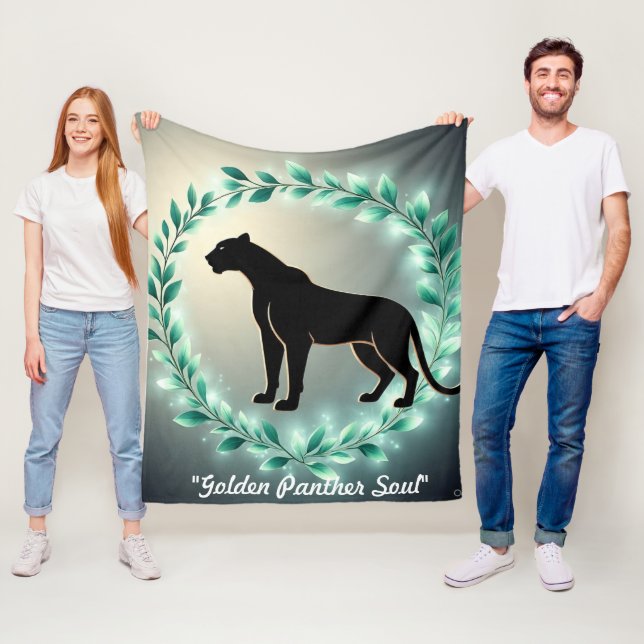 Couverture Polaire "Wild Gold Aura" (En situation)