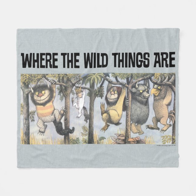 Couverture Polaire Wild Things and Max Swinging From Trees (Devant (Horizontal))