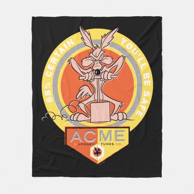 Couverture Polaire WILE E. COYOTE™ Acme - 68% de chances que vous soy (Devant)