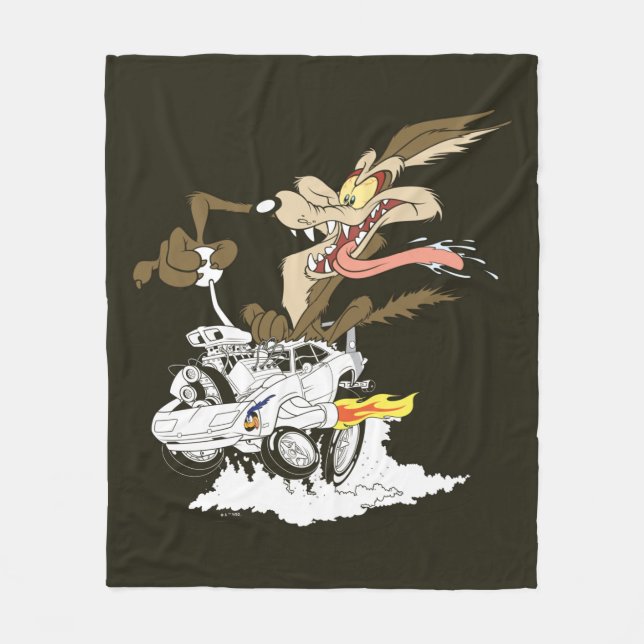 Couverture Polaire WILE E. COYOTE™ Crazy Driver (Devant)