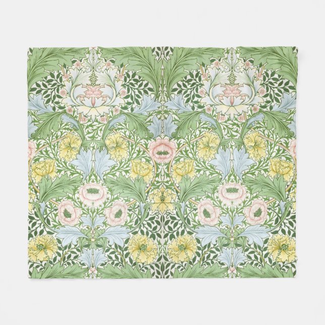 Couverture Polaire Willam Morris Myrtle Garden Floral Classic (Devant (Horizontal))