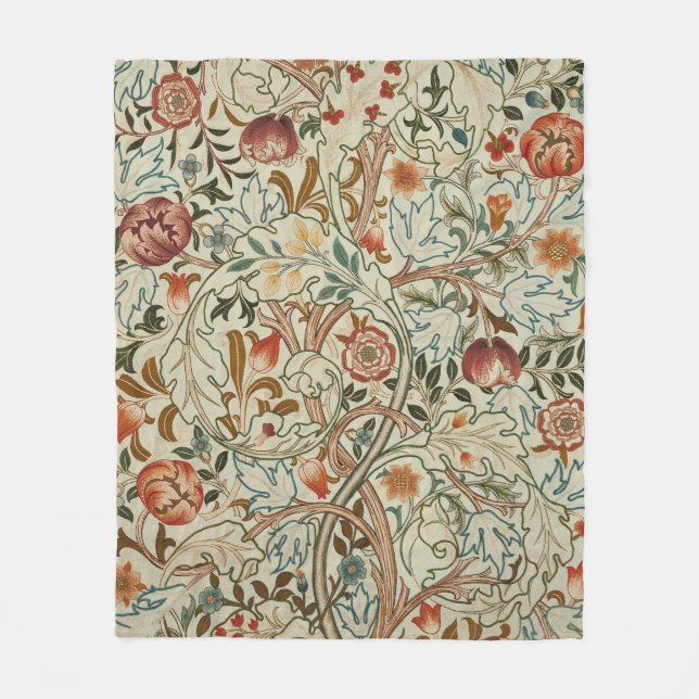 Couverture Polaire William Morris Acanthus Broderie Motif Floral (Devant)