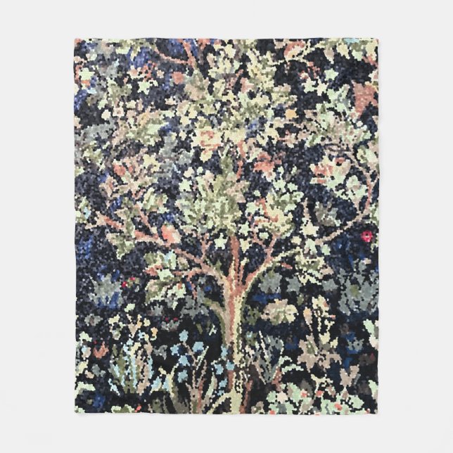 Couverture Polaire William Morris Arbre de vie Blanche polaire (Devant)