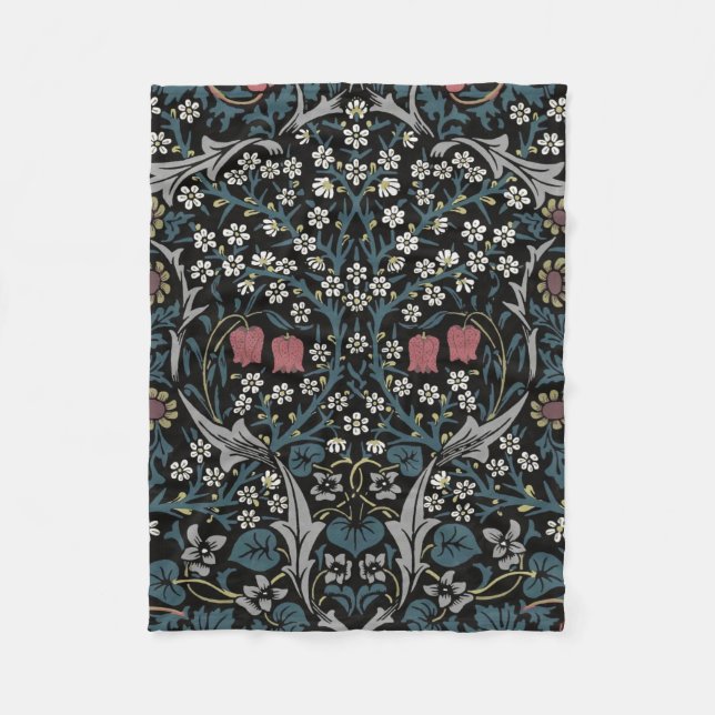 Couverture Polaire William Morris Blackthorn Floral Art Nouveau (Devant)