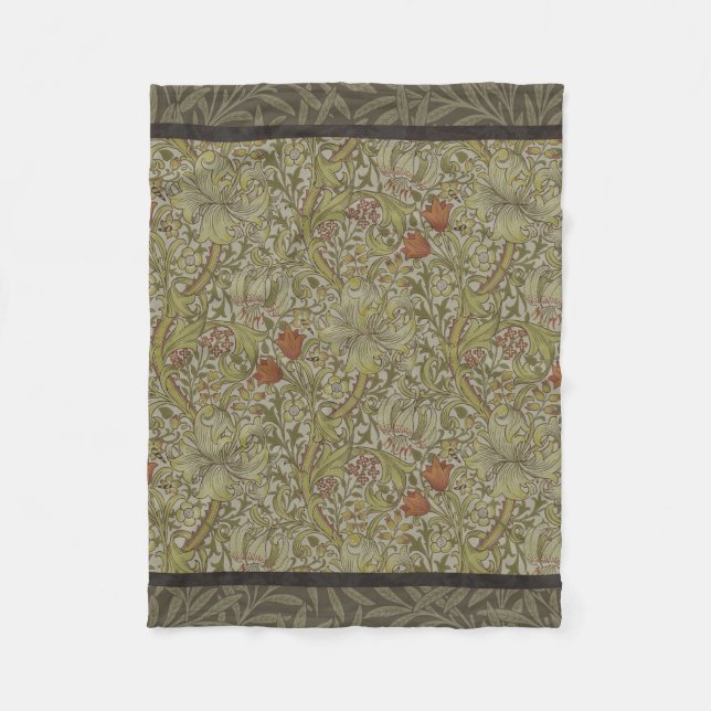 Couverture Polaire William Morris Floral Lys willow art design (Devant)