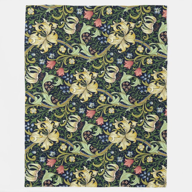 Couverture Polaire William Morris Golden Lily modèle floral (Devant)