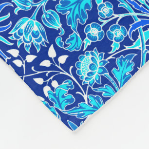 Couverture Polaire William Morris Hyacinth Imprimer, Navy et Cobalt B