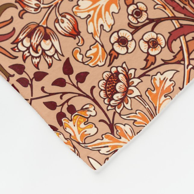 Couverture Polaire William Morris Hyacinth Print, Brown et Beige (Coin)