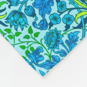 Couverture Polaire William Morris Hyacinth Print, Cerulean Blue