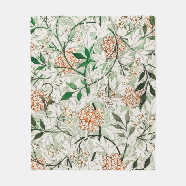 Couverture Polaire William Morris Jardin Fleur de Jasmin Classique (Devant)