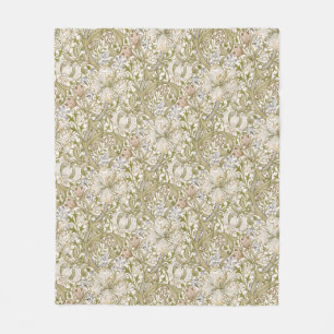 Couverture Polaire William Morris Jardin Fleur de Lys Classique