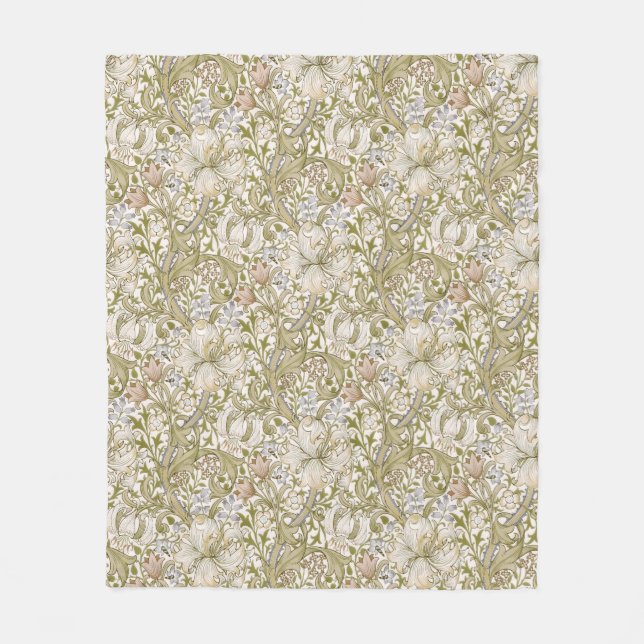 Couverture Polaire William Morris Jardin Fleur de Lys Classique (Devant)