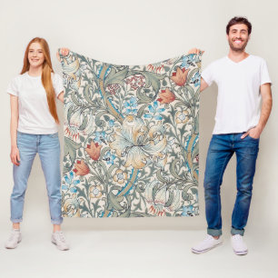 Couverture Polaire William Morris Lily Art nouveau motif floral