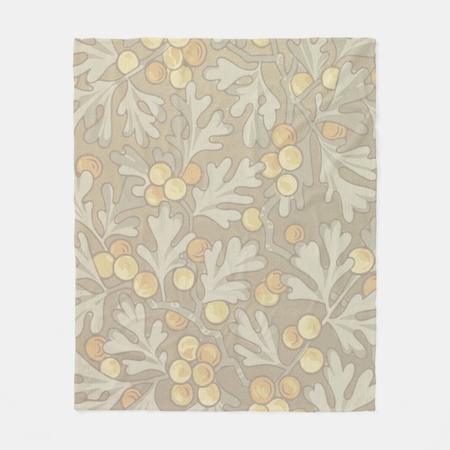 Couverture Polaire William Morris Oak et Acorn Fleece Blank (Devant)