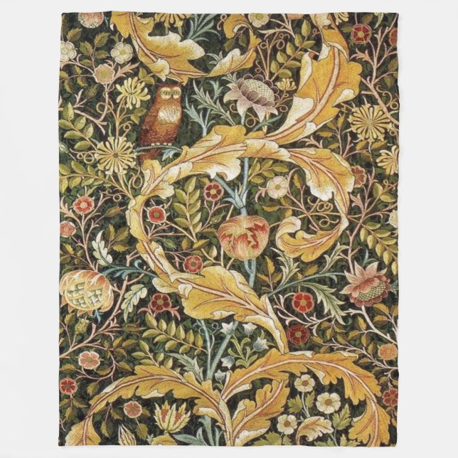 Couverture Polaire William Morris Owl et Acanthus (Devant)