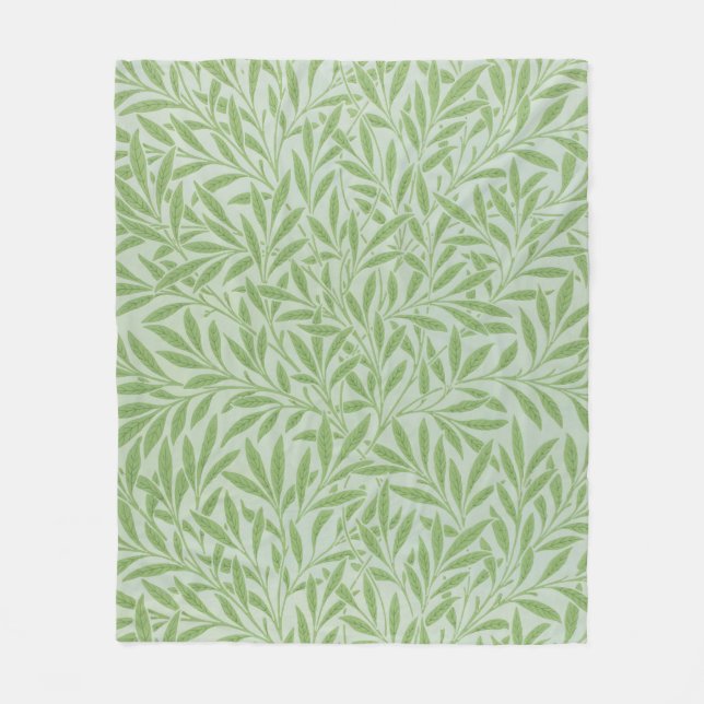 Couverture Polaire William Morris Saule Fleur Classique Vert (Devant)