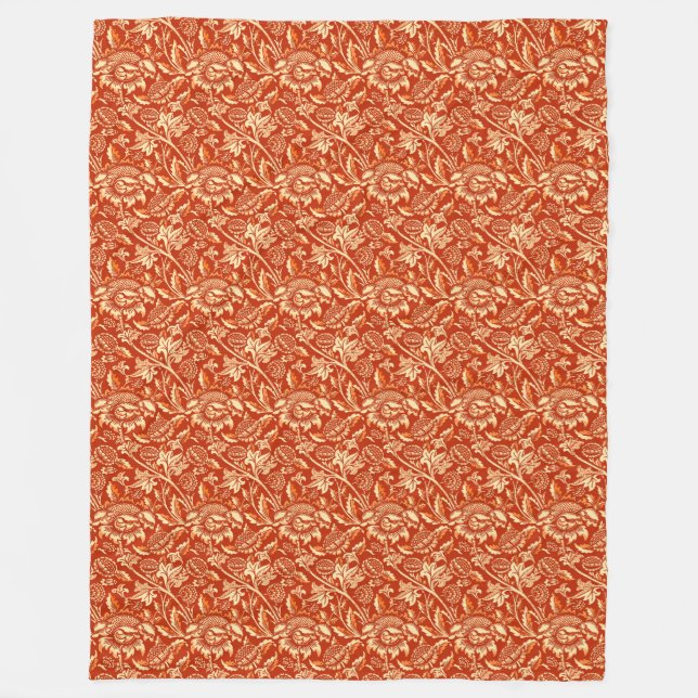 Couverture Polaire William Morris Sunflowers, Mandarin Orange (Devant)
