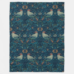 Couverture Polaire William Morris Vintage Floral Birds